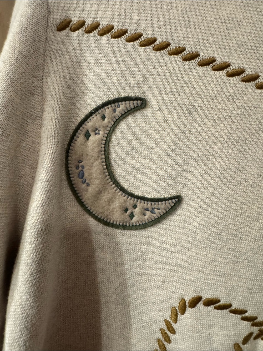 Pendleton Cream Embroidered Western Wool Sweater - Picture 9 of 16